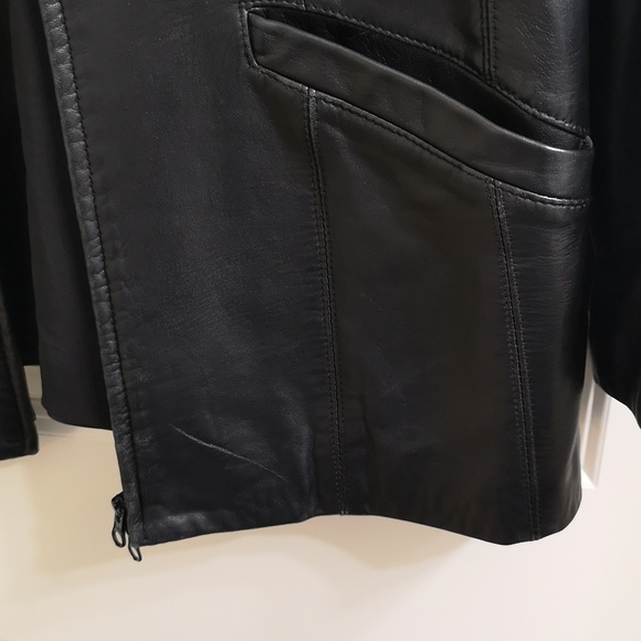 Danier Italian Leather Zip Up Tunic Length Fall Jacket Size S Buttery Soft - Picture 13 of 15